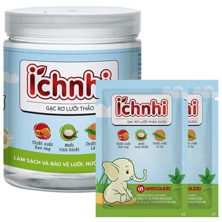 Gạc rơ lưỡi thảo dược Ích Nhi hộp 30 chiếc