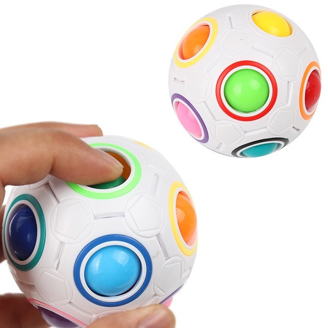 Rubik Biến Thể Magic Rainbow Ball ⚡ Đồ Chơi Giảm Căng Thẳng Quả Bóng Ma Thuật