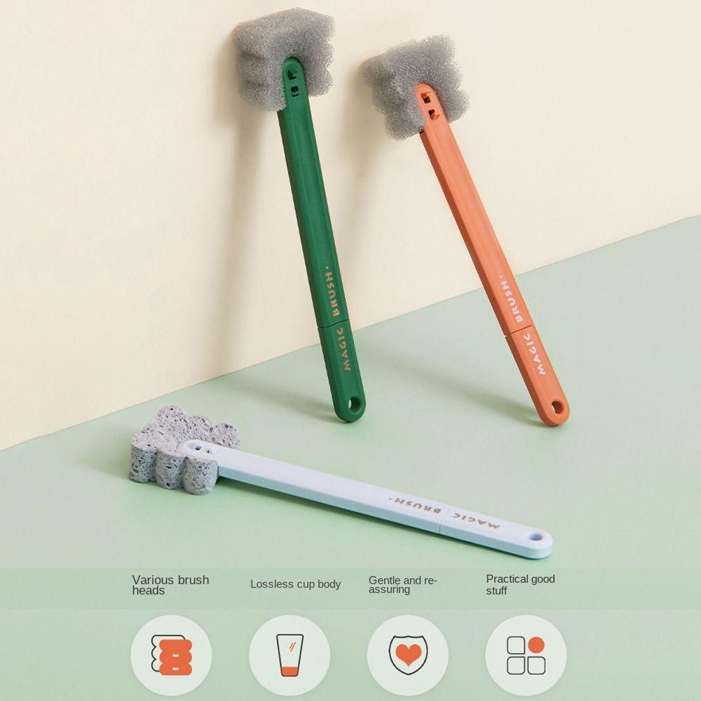 Bàn Chải Vệ Sinh Chén Dĩa Thiết Kế Cán Dài Mới Tiện Lợi Dễ Sử Dụng