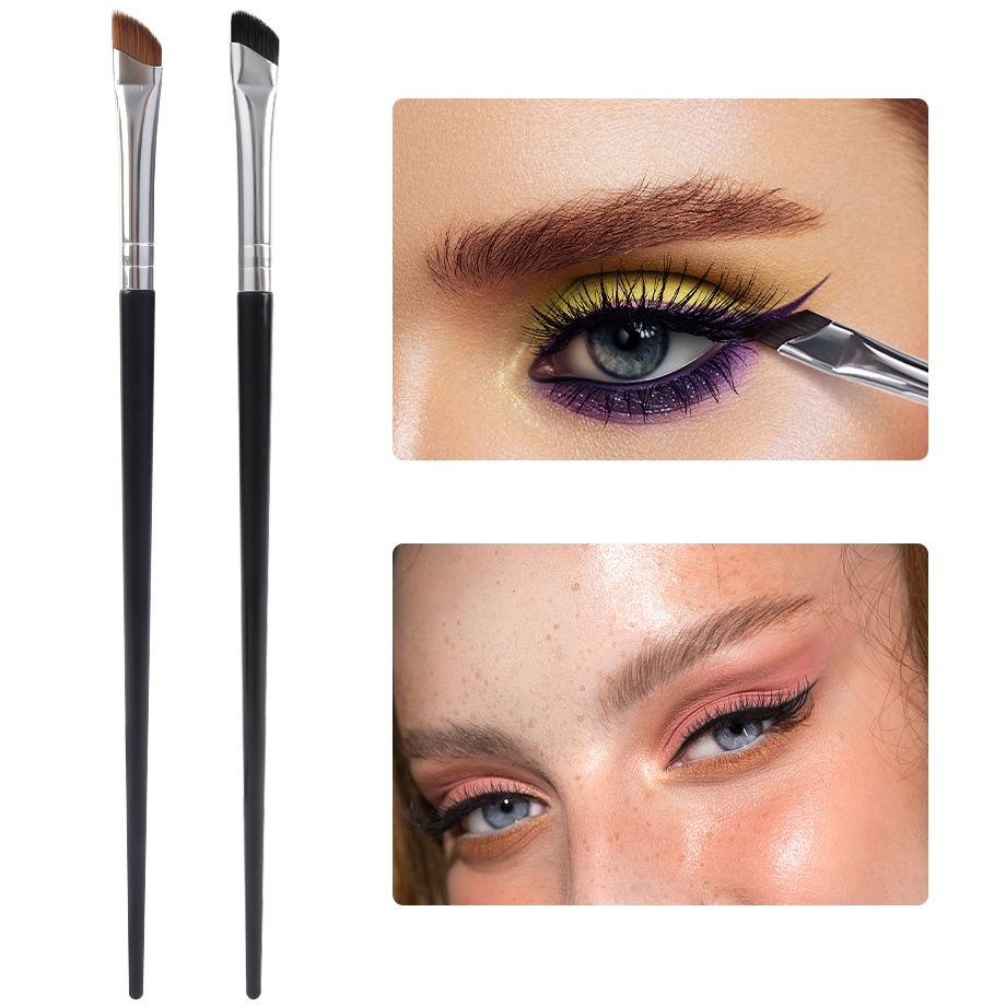 1 Cọ Trang Điểm Mắt / Lông Mày Đầu Dẹt Siêu Mỏng Cho Nữ