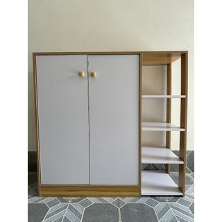 Tủ giày gỗ đa năng có cánh cửa tiện dụng, Tủ giầy gỗ để giày dép gọn gằng