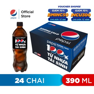 HCM - FREESHIP] Thùng 24 Chai Nước Ngọt Có Gaz Pepsi Không Calo (390ml /chai