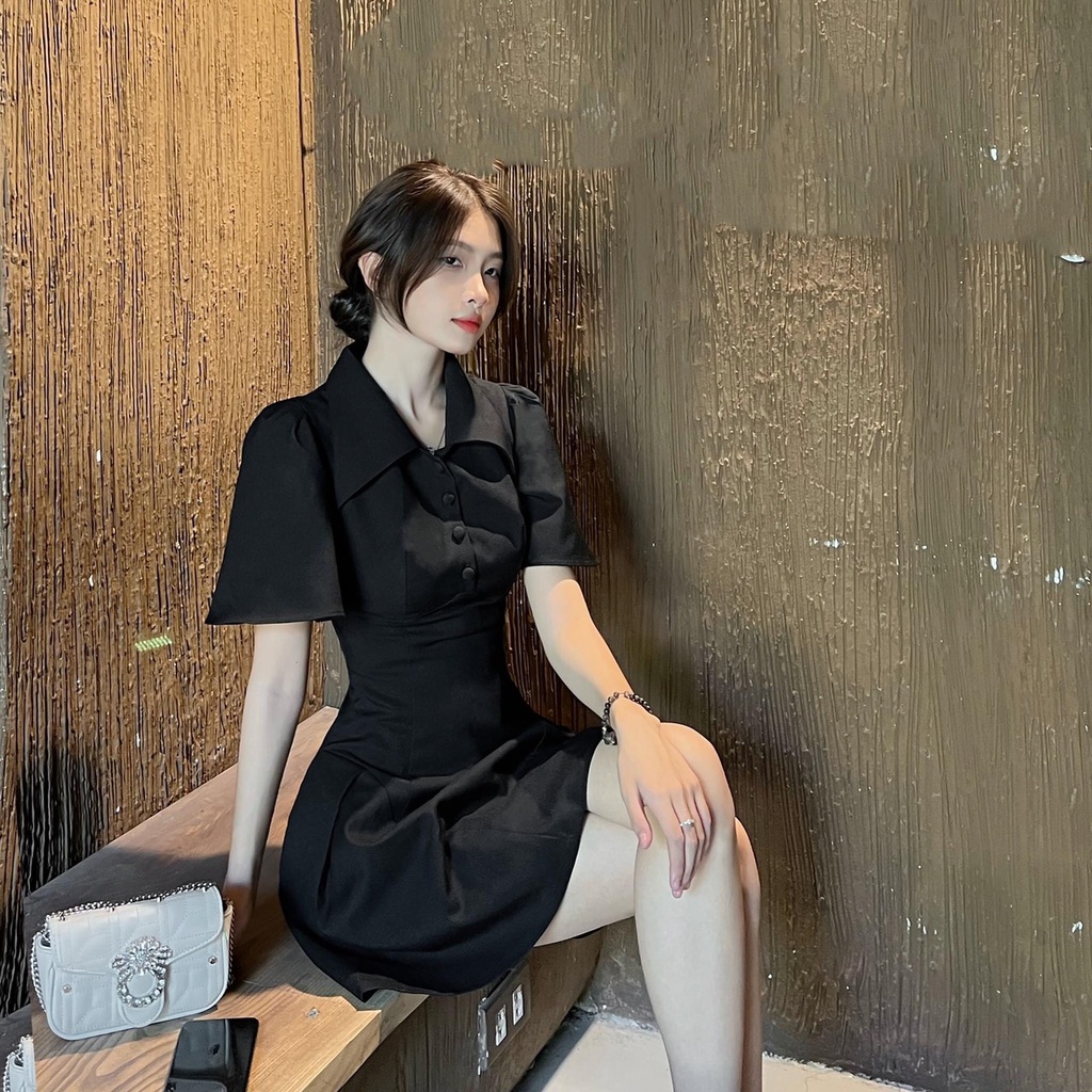 Đầm bigsize cổ sơ mi tay loe khoét sau lưng nhẹ nhàng tinh tế  HN1122