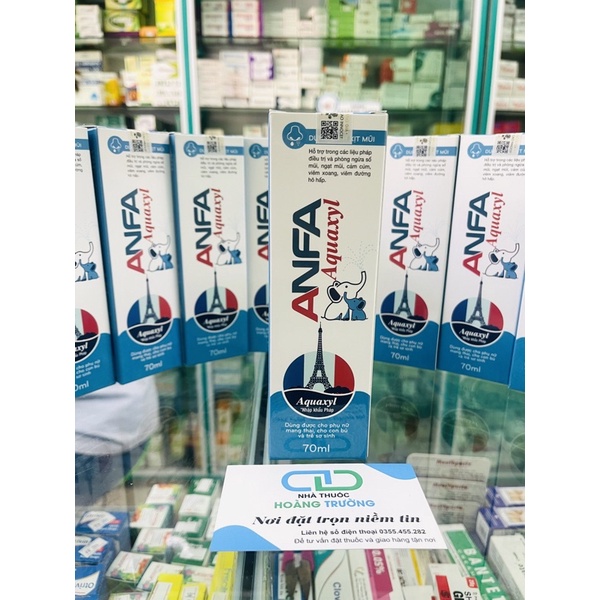Dung dịch xịt mũi ANFA AQUAXYL 70ml hỗ trợ sổ mũi, ngạt mũi, viêm xoang,,,