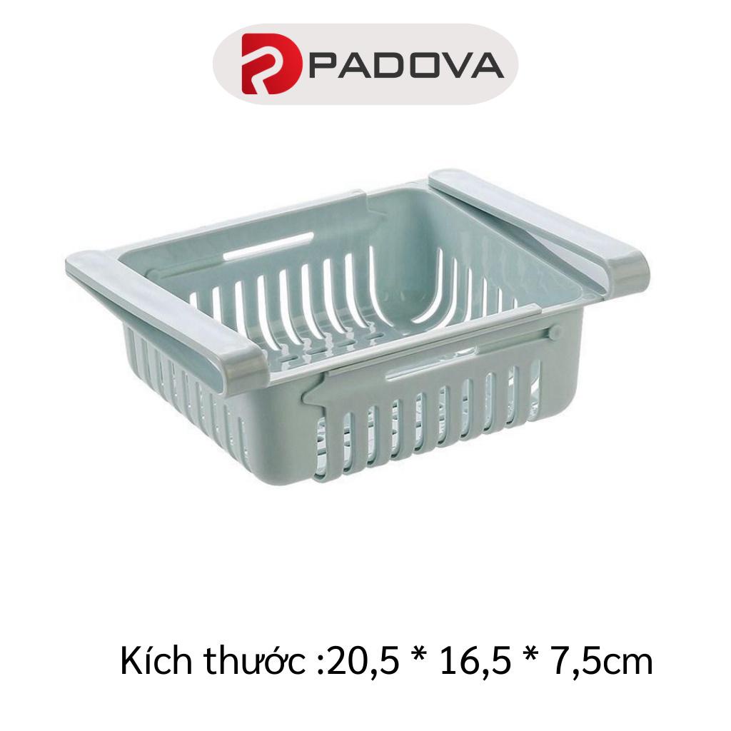 [Mã BMLTA50 giảm đến 50K đơn 99K] Khay Nhựa, Rổ Đựng Thực Phẩm Gài Tủ Lạnh Có Thể Điều Chỉnh Độ Dài PADOVA 8892