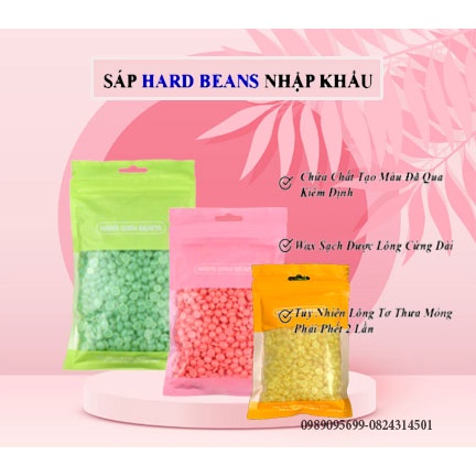 (V)SÁP WAX LÔNG NÓNG HẠT ĐẬU HARD WAX BEAN 100g Cao Cấp Tặng que wax t