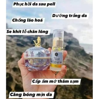 Combo kem face men gạo nicos + serum tinh chất mật