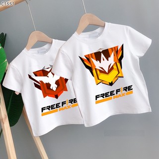 Áo Free Fire Max màu trắng in logo rank cực chất cho bé trai