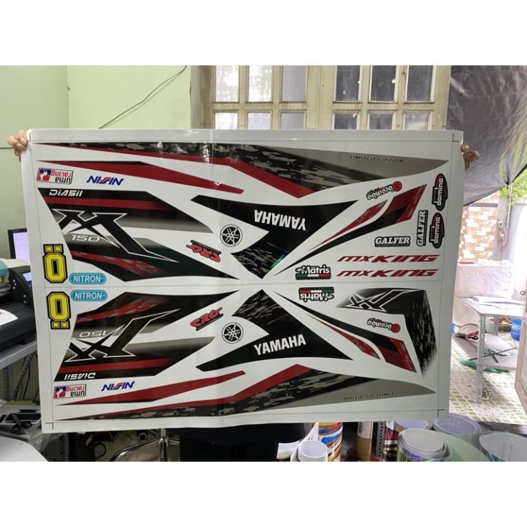 FREE SHIP + QUÀ TẶNG Tem rời Exciter 150 trắng đỏ