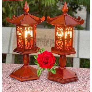 Đèn thờ mái chùa gỗ hương ta