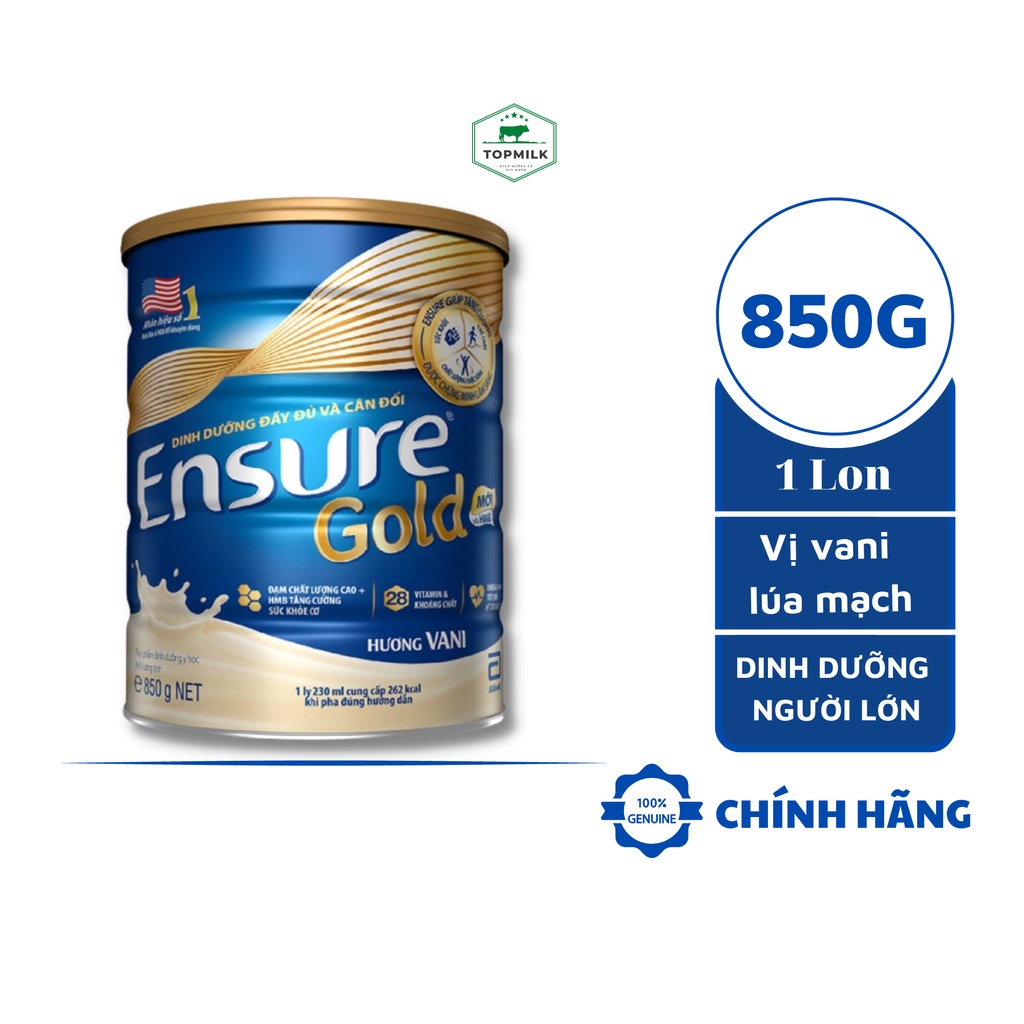 Sữa bột Ensure Gold hương vani 850g