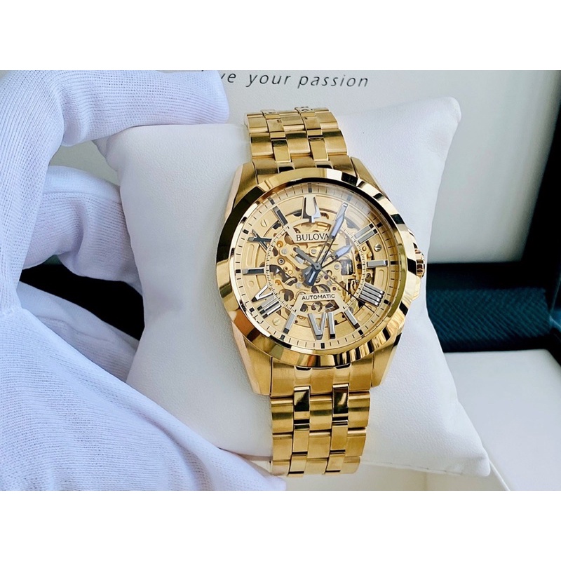 ĐỒNG HỒ NAM CHÍNH HÃNG Bulova 97A162 Skeleton Automatic