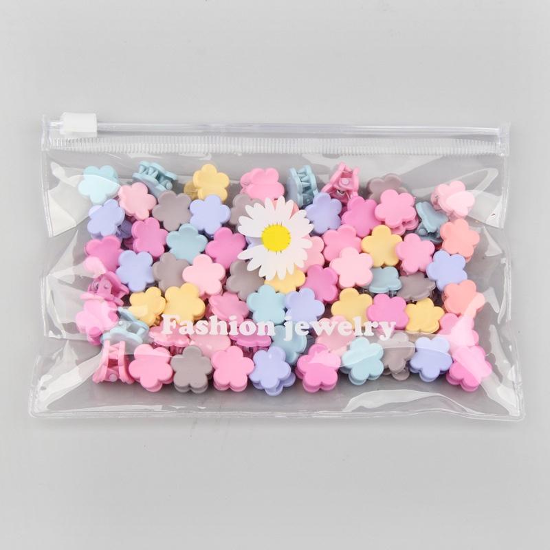 PVN45688 Set 30 Kẹp Tóc Càng Cua Mini Nhiều Màu Dễ Thương Túi Zip Xịn Sò