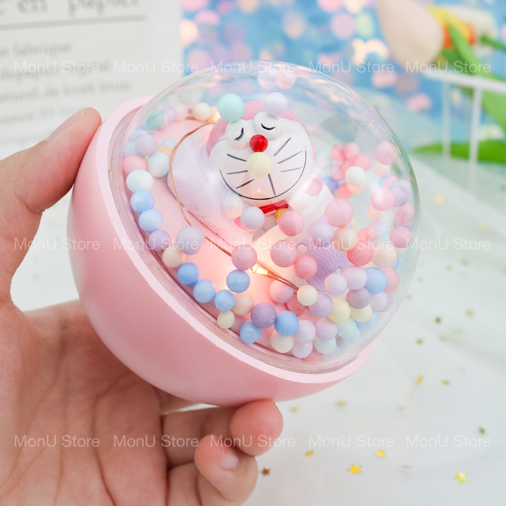 Đèn ngủ DORAEMON, đèn trang trí DOREMON hình quả cầu 9cm dễ thương cute MON0436 TooYoo
