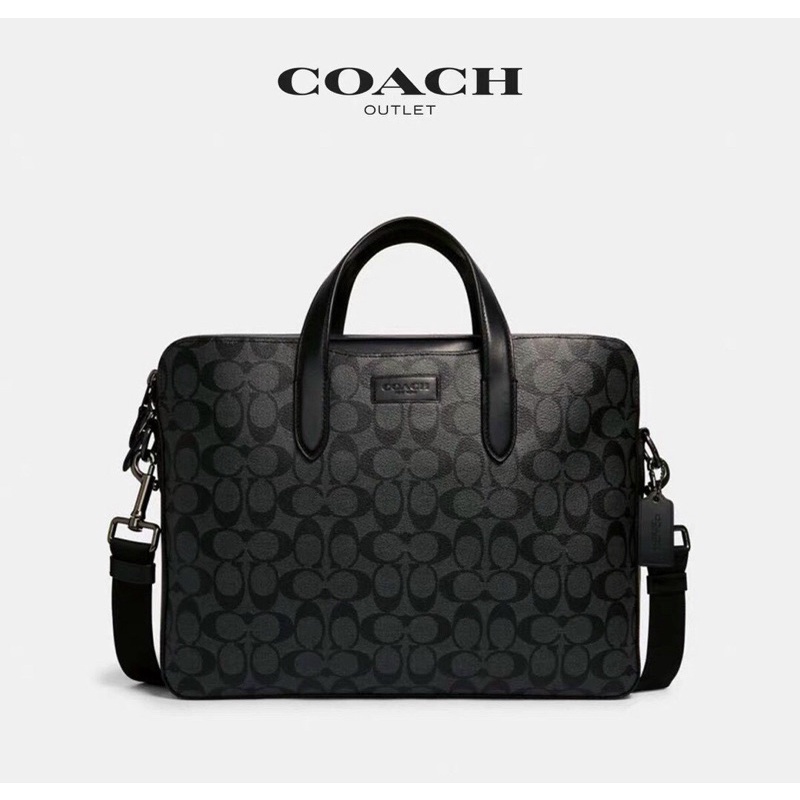 Cặp Xách Coach Penn Brief In Signature Canvas