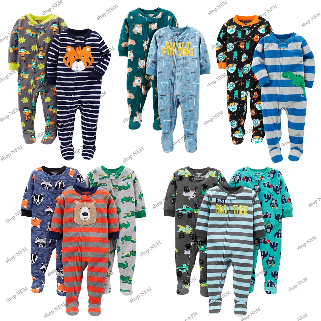 link 6- Bộ body cho bé SIZE ĐẠI 18m - 5T body nỉ bông bé trai bé gái sleep nỉ liền quần liền tất k tất hình thú shopNEM