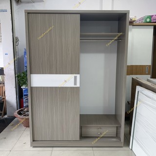 Tủ quần áo, tủ cửa lùa có ngăn hộc để đồ đa năng, gỗ cn MDF, CPX-T13