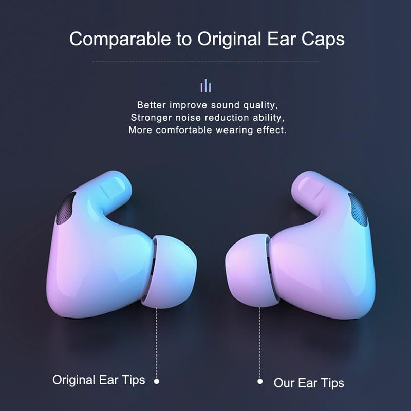 Set 2 nút bọc tai nghe HDOORLINK bằng silicon mềm giảm tiếng ồn thích hợp cho Air-pods Pro và Air-pods Pro 2nd Generation