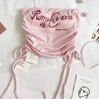 Áo ống nữ cúp ngực rút dây, áo croptop ống có mút ngực