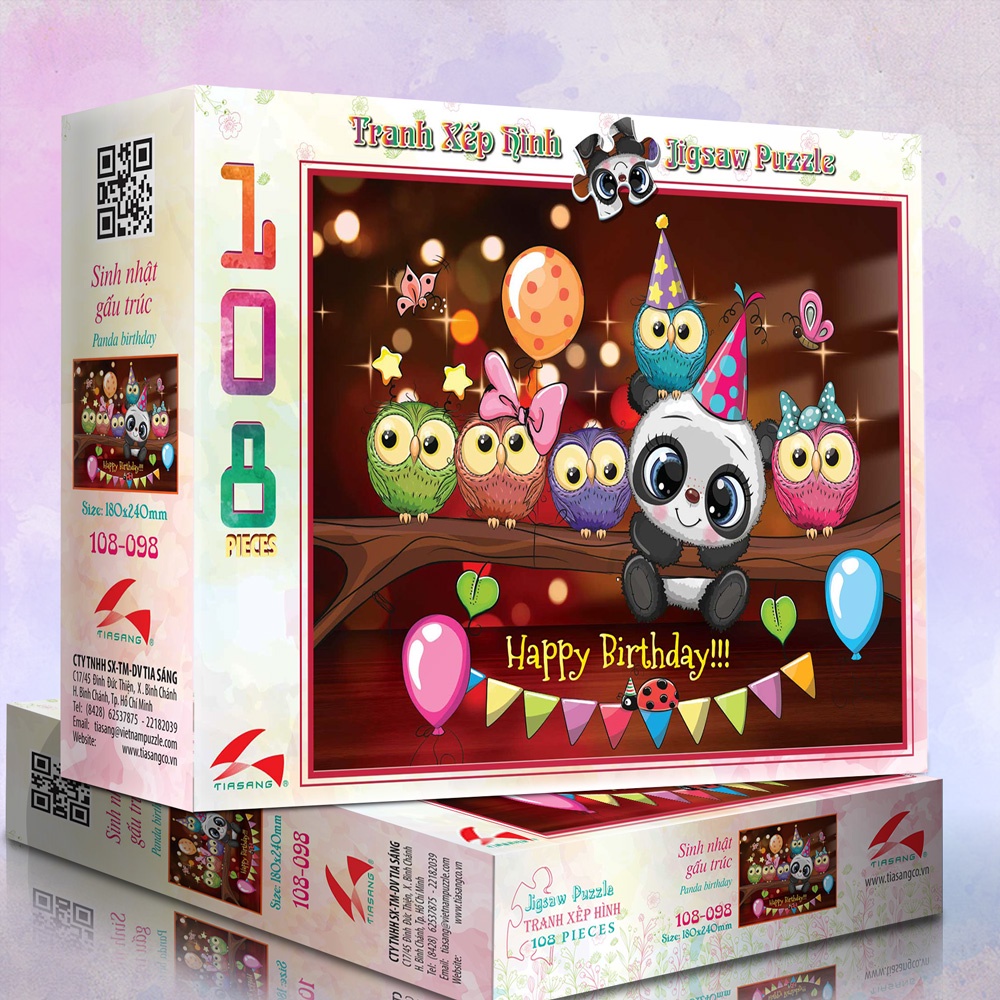 Tranh xếp hình Tia Sáng Jigsaw Puzzle 108 mảnh phát triển trí tuệ cho bé - Khỉ Con Ra Đời - MSP: 108-097