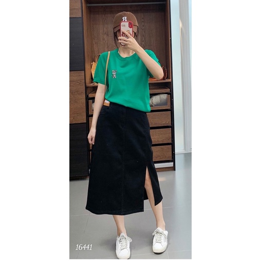 SALE Váy jean dài BIGSIZE xẻ chân váy bò 16441