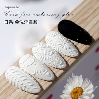 Gel vẽ nổi vẽ hoa văn móng tay ( lẻ màu trắng , đen )