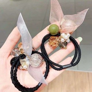 Dây Buộc Tóc Đính Pha Lê Co Giãn Thời Trang Dành Cho Nữ