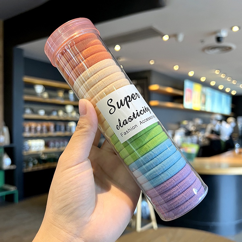 Dây Buộc Tóc Da Màu Đen Độ Co Giãn Cao Thời Trang 2022