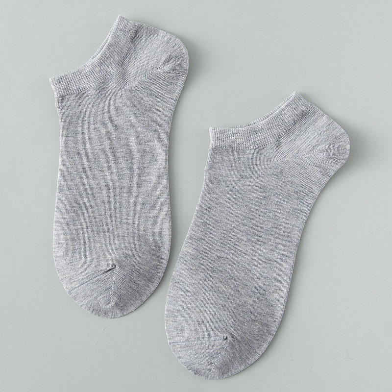 (Set 5 đôi) Tất/vớ nam cổ ngắn cotton kháng khuẩn thấm hút mồ hôi