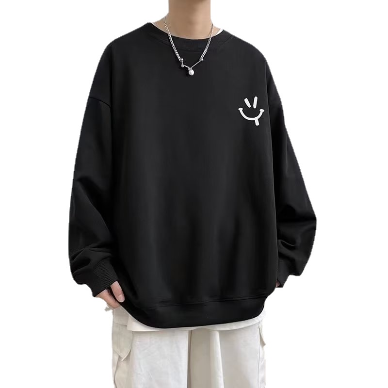 Áo Nỉ Nam Dài Tay Cổ Tròn Form Rộng Thời Trang Hàn