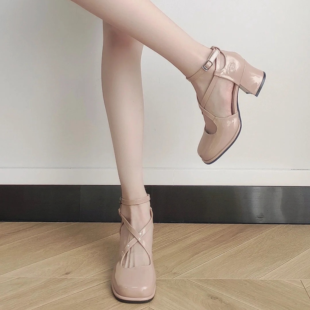 Giày Cao Gót Mũi Vuông Thời Trang Mùa Hè Dành Cho Nữ