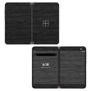 Skin decal dán Surface Duo mẫu Black Woodgrain (đã cắt sẵn, dễ dán)