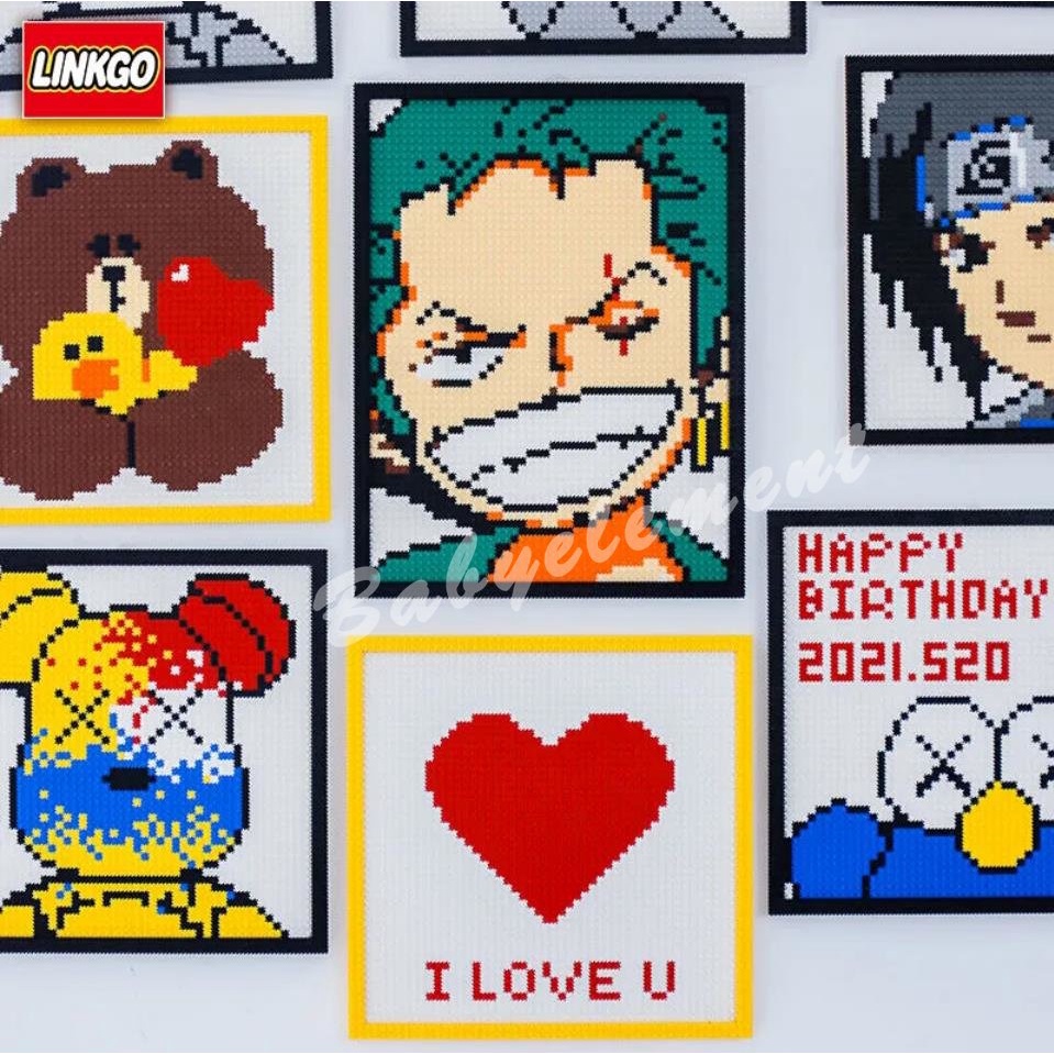 Điểm ảnh loạt tranh POP MART Mè Phố Sasuke Roronoa Zoro Mẫu Song Song Khối Xây Dựng Trẻ Em Người Lớn Quà Tặng Đồ Chơi