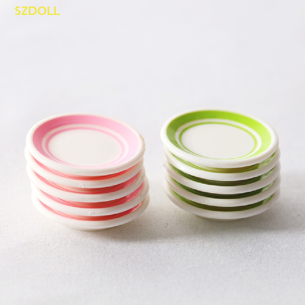 Set 4 / 10 Đĩa Đựng Thức Ăn Hình Thỏ Dễ Thương Trang Trí Nhà Búp Bê DIY