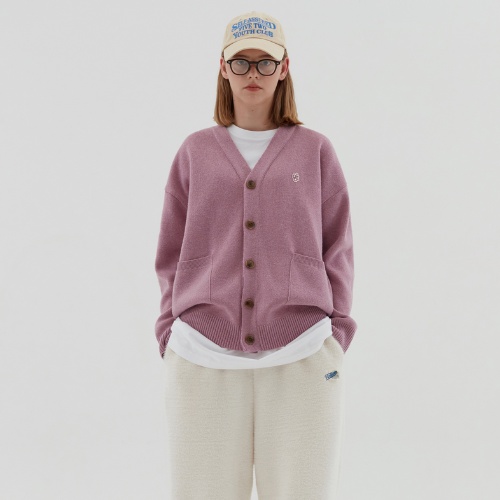 Áo cardigan basic OiOi Rose chính hãng nhiều màu size đại | BASIC PATCH KNIT CARDIGAN