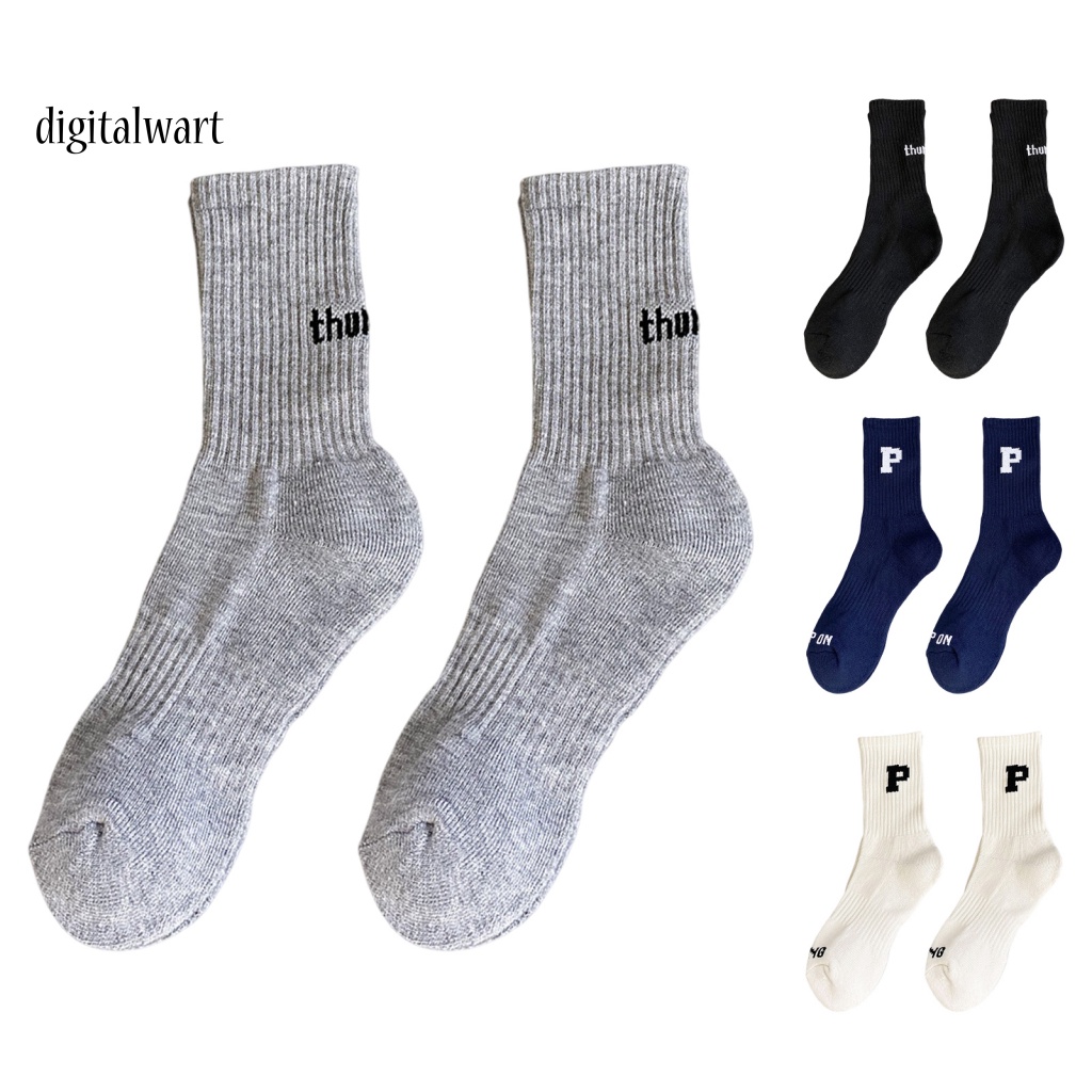 Kỹ Thuật Số| 1 Đôi Tất Thể Thao Co Dãn In Chữ