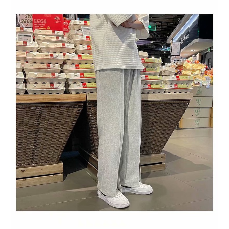 Quần ống rộng Xẻ Tà Thời Trang Mùa Hè Hàn Quốc Cho Nam