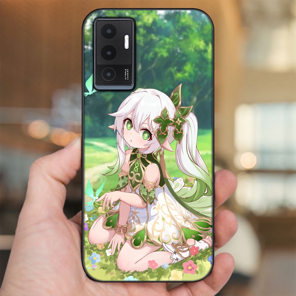 Ốp lưng Vivo V23e viền đen in hình Nahida Genshin Impact