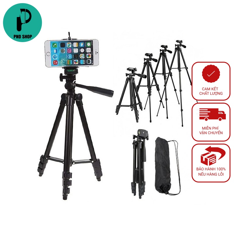 Giá đỡ chụp ảnh điện thoại tripod 3 chân 3110, 3120 kết hợp remote tương thích với nhiều dòng máy PND PhoneCase