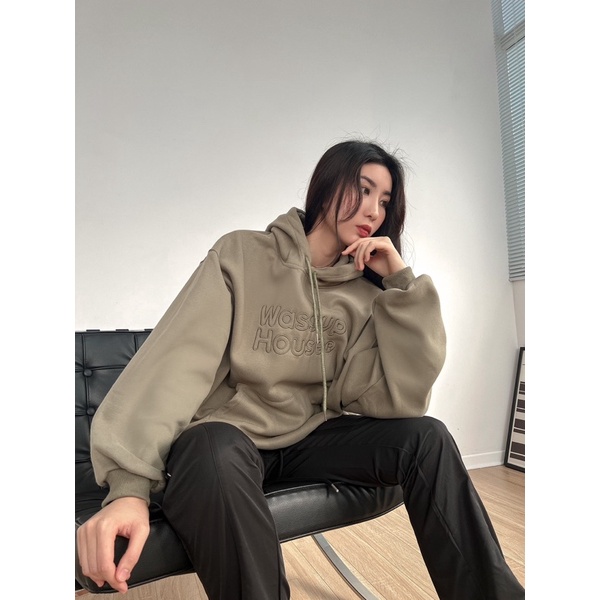 Áo hoodie unisex  WASSUP HOUSE cao cấp AN5082 by COCCACH
