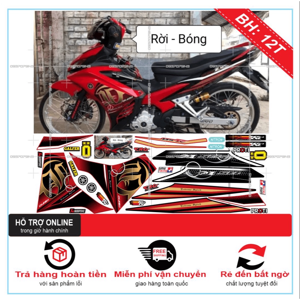 {SÀI GÒN-FREE SHIP] TEM RỜI EXCITER 2011 LC ĐỎ ĐEN VER 2