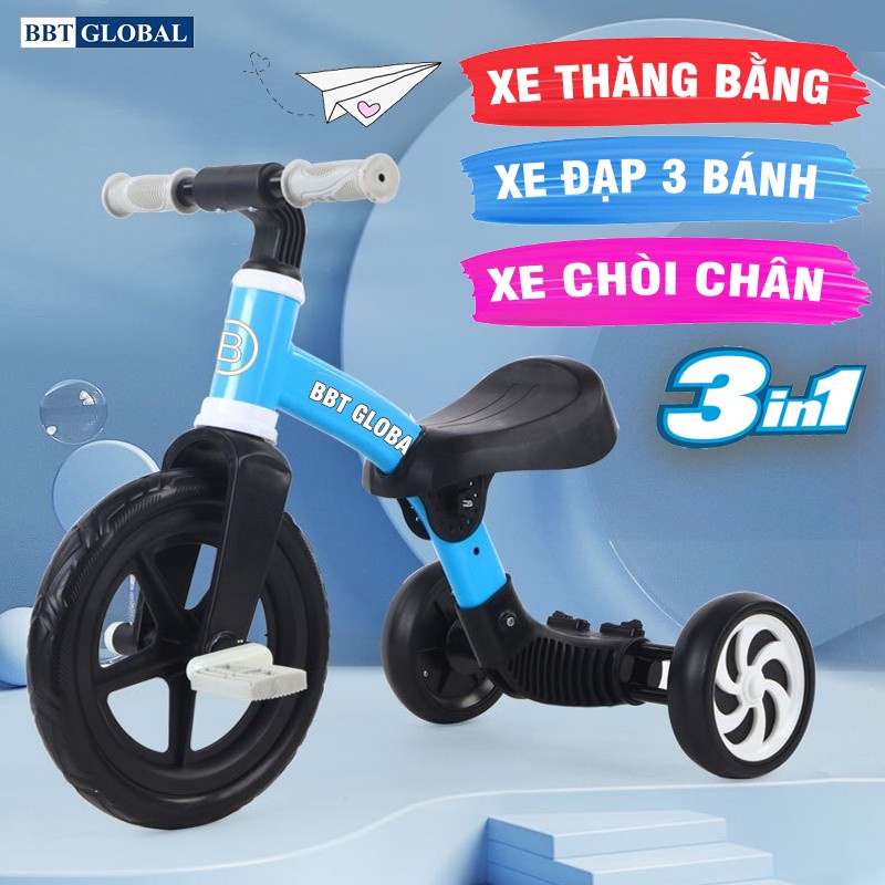 Xe chòi chân cho bé 1 tuổi BBT Global Q4, 4 bánh thăng bằng, bảo hành 3 tháng toàn quốc