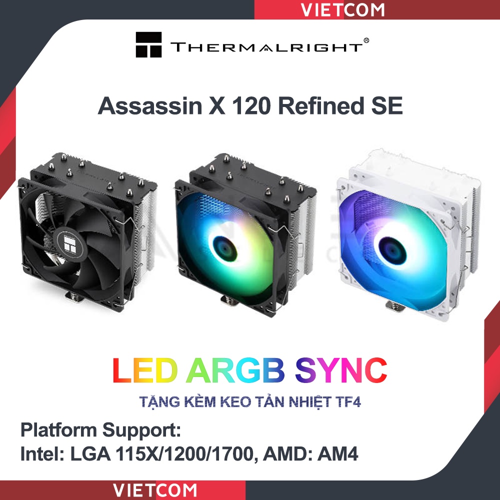 Tản Nhiệt Khí, Tản Nhiệt CPU, Thermalright Assassin X 120 Refined SE - AX120 R SE - Tặng kèm keo tản nhiệt