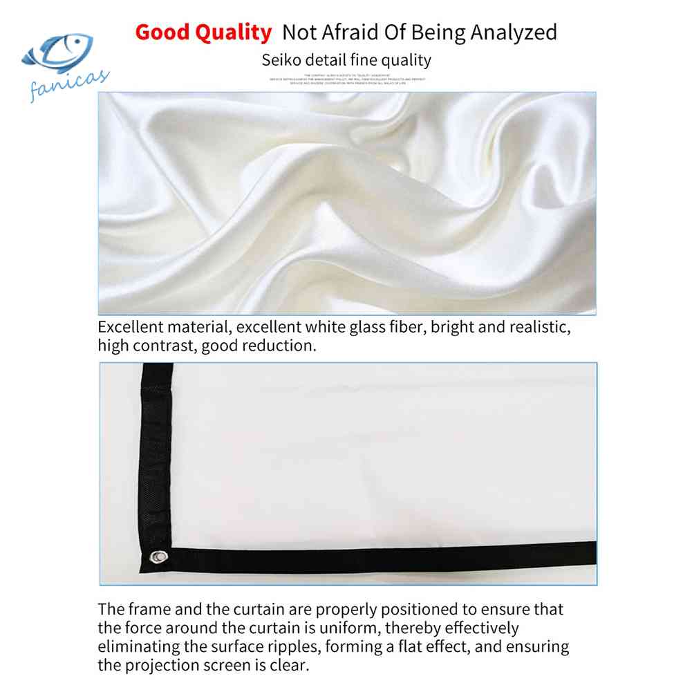 Màn Hình Máy Chiếu HD 60 72 84 100 120 150 inch Tỉ Lệ 16: 9 Chất Lượng Cao