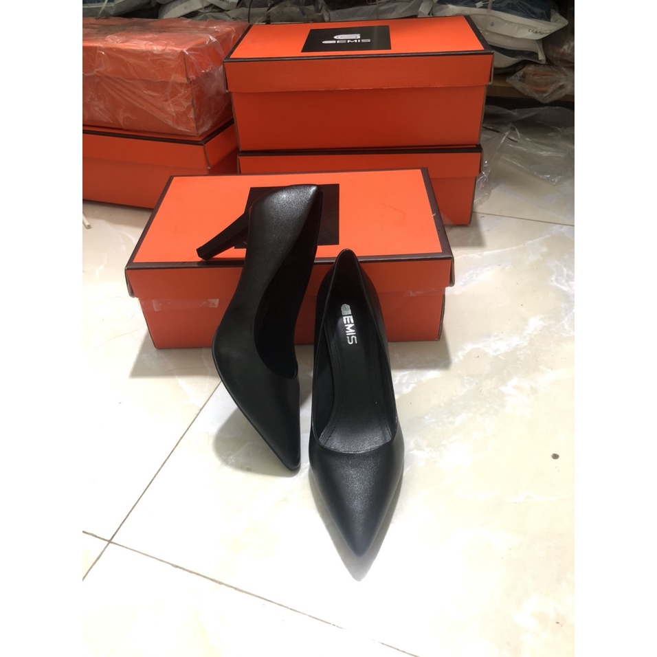 Giày Cao Gót Vuông Mũi Nhọn 8cm - Full Size 35-39