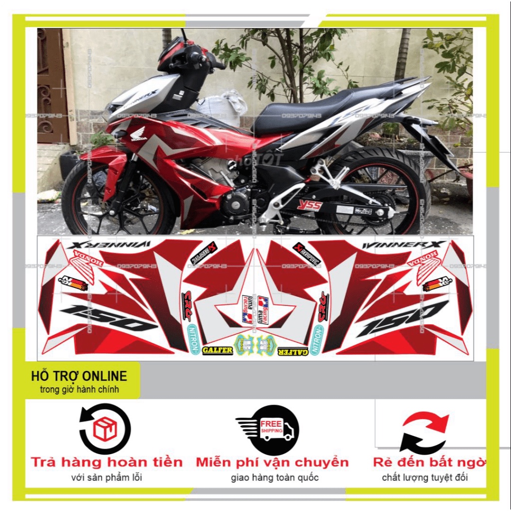 {SÀI GÒN-FREE SHIP] TEM RỜI WINNER X CHẾ MẪU ZIN TRẮNG ĐỎ