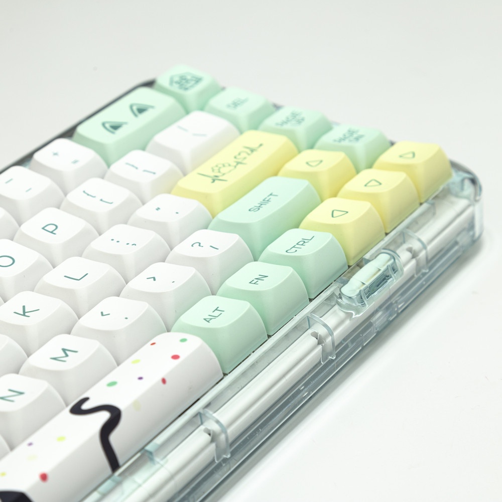 135 Phím Weird Cat Keycaps QSA Profile hoạt hình dễ thương PBT Dye Sub Bàn phím cơ học Keycap