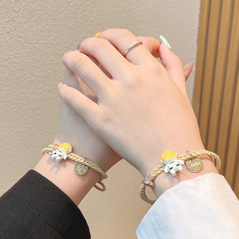 2 Vòng Tay Nam Châm Hình Phi Hành Gia Cho Cặp Đôi