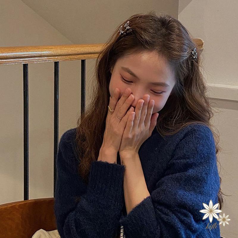 Kẹp tóc kim loại mini hình bươm bướm xinh xắn dành cho nữ