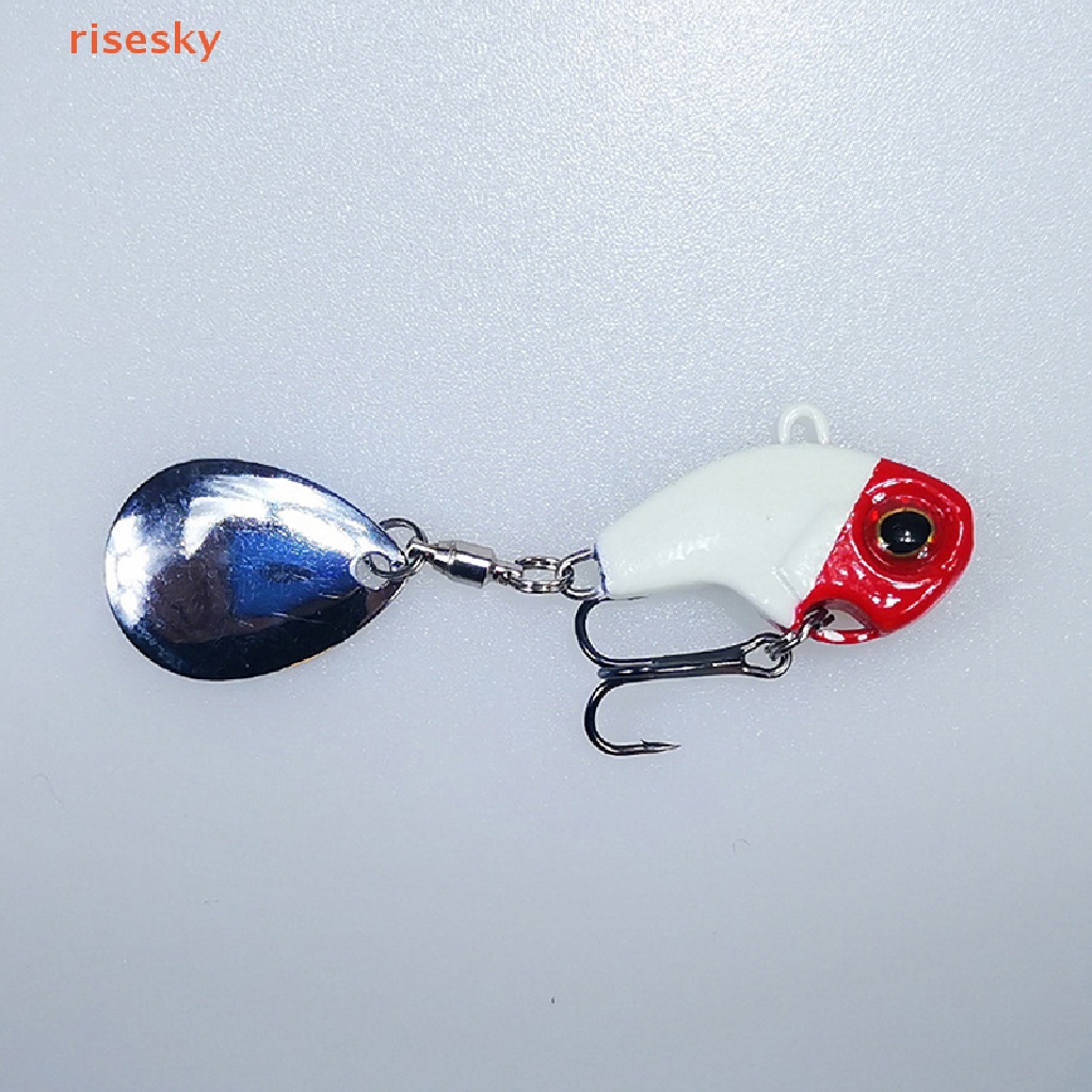 [risesky] 1 Mồi Câu Cá Giả Jig Spinjig VIB Có Móc Cho Pike Walleye Trong Mùa Đông